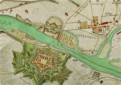 Belagerung Brueckenkopf Festung Hueningen 1796-1797 Ausschnitt