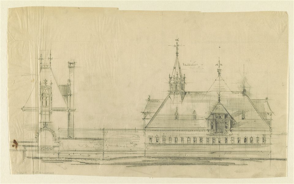 Belcourt, summer estate for Oliver H.P. Belmont, Newport, R.I. Elevation LCCN2015645541