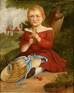 Bellermann Kinderbildnis mit Erfurter Dom