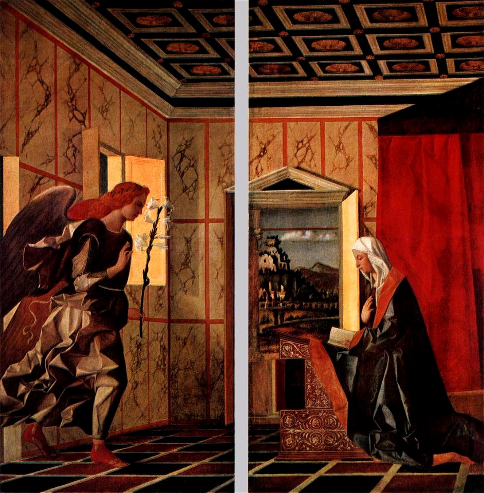 Bellini, Giovanni - Angel Announcing and Virgin Announciated