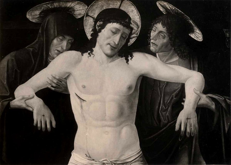 Bellini Gentile, Cristo in pietà tra la Madonna e san Giovanni Evangelista, 27375