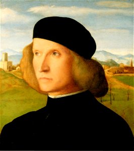 Portrait of a young man (1505-09); Giovanni Bellini. Free illustration for personal and commercial use.