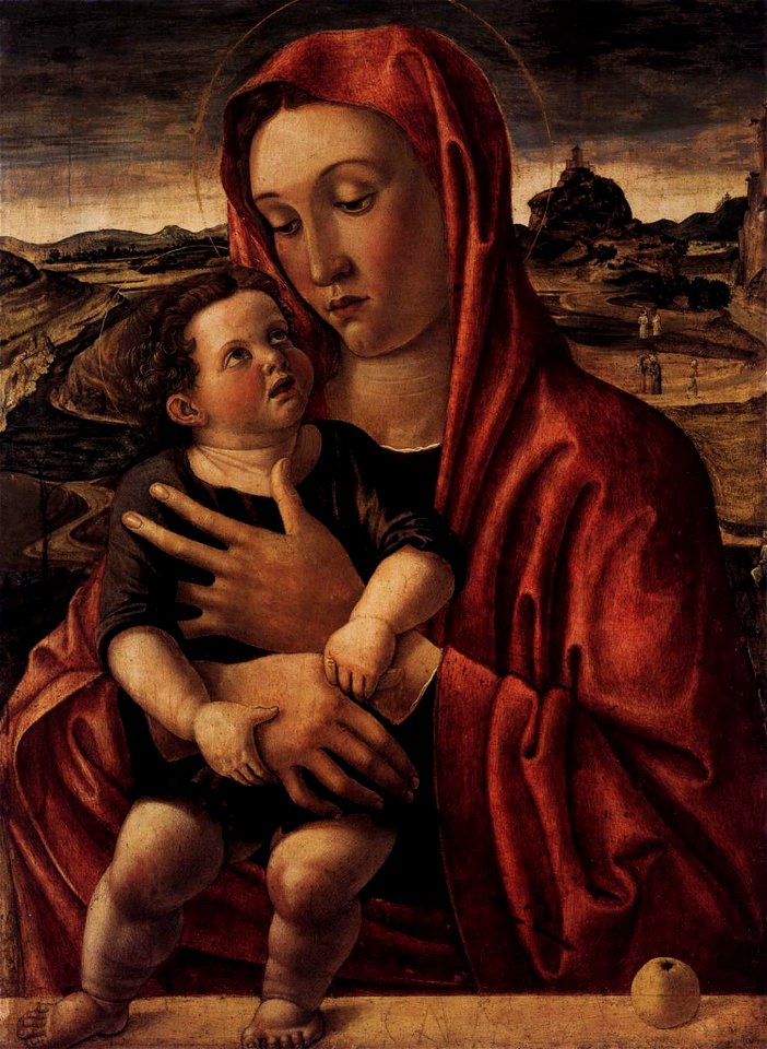 Giovanni Bellini - Madonna, with Child Standing on a Parapet - WGA1641