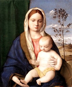 Giovanni Bellini - Madonna and Child - WGA01777. Free illustration for personal and commercial use.