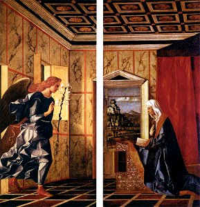 Giovanni Bellini - Angel of the Annunciation and Virgin Annunciate - WGA1744