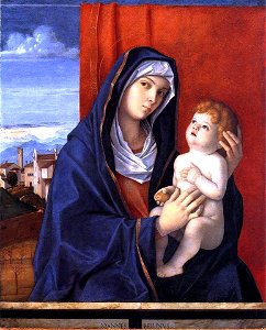 Giovanni Bellini Madona and Child. Free illustration for personal and commercial use.