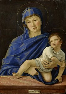 Bellini, Giovanni - Madonna and Child - Madonna Loches - Accademia Carrara, Bergamo. Free illustration for personal and commercial use.