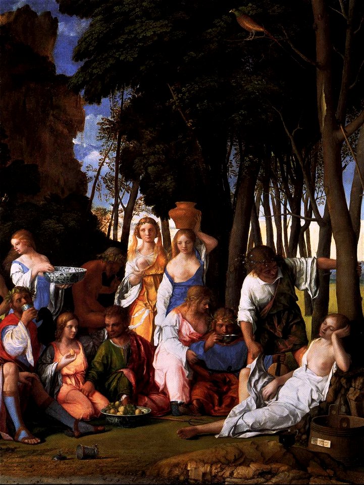 Bellini, Giovanni and Vecellio, Tiziano - The Feast of the Gods (detail) - 1514