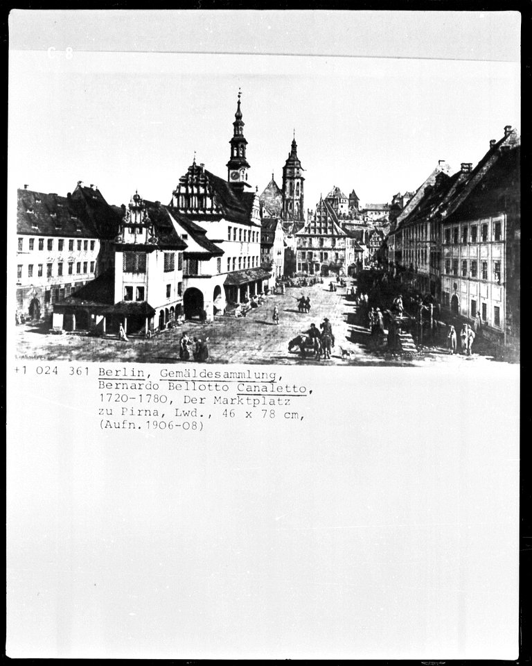 Bellotto - Der Marktplatz zu Pirna, Inventar-Nr. 503 B