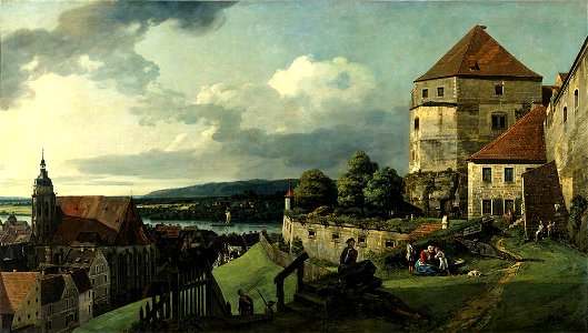 Bellotto - Die Alte Kemenate der Festung Sonnenstein und Pirna, 1754-56, Gal.-Nr. 625