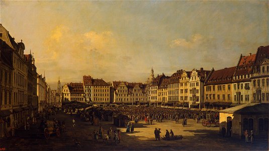 Bellotto - Old Market-Place in Dresden (the artists replica), 1751-1752, ГЭ-211