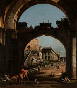 Bellotto - Capriccio con il Campidoglio, 1740-1750, Inv. 237