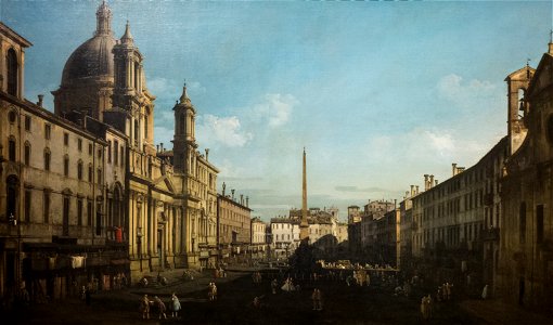 Bellotto - Roma, Piazza Navona, Bellotto e Canaletto. Lo stupore e la luce