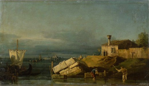 Bellotto (attribuito a) - Paesaggio lagunare, 1740-1750, Inv. 462