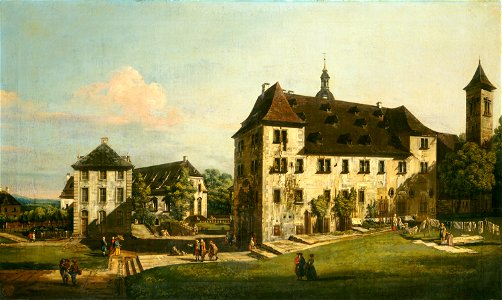 Bellotto - The Fortress of Königstein Courtyard with the Magdalenenburg, 1756-1758, 1996.64.1