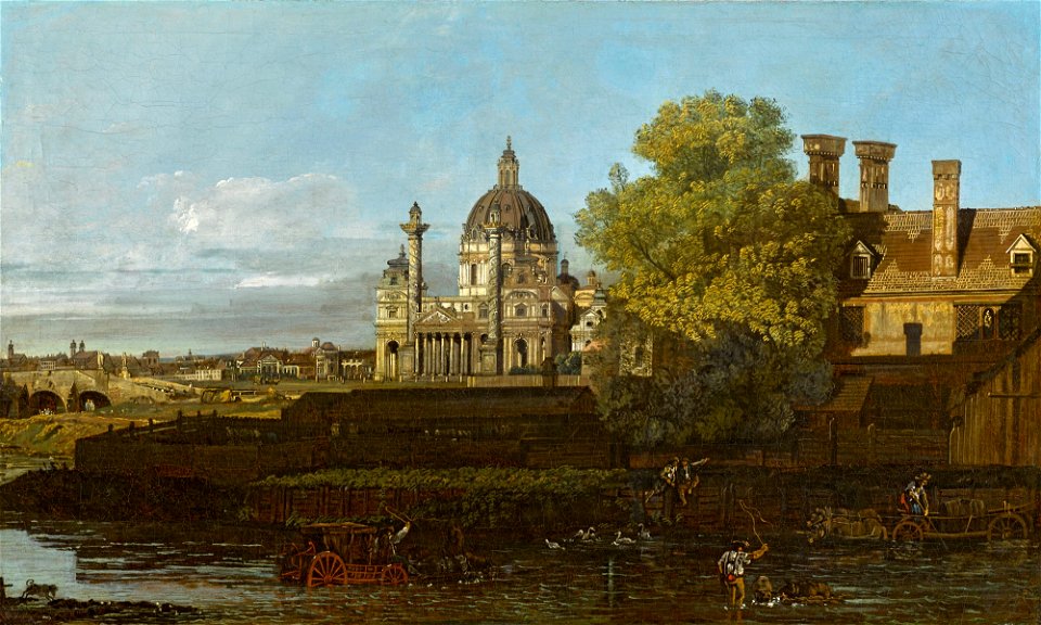 Bellotto - AND STUDIO - VIENNA, A VIEW OF THE KARLSKIRCHE, Lot 165