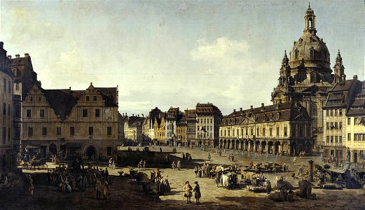 Bellotto - Der Neumarkt in Dresden von der Moritzstraße aus, um 1750-51, Gal.-Nr. 613