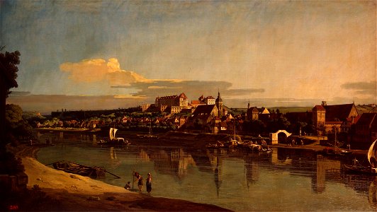 Bellotto - View of Pirna from the Right Bank of the Elba, circa 1753, ГЭ-208