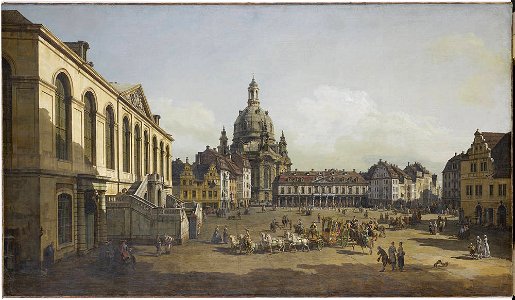 Bellotto - Der Neumarkt in Dresden vom Jüdenhofe aus, Um 1748-49, Gal.-Nr. 610