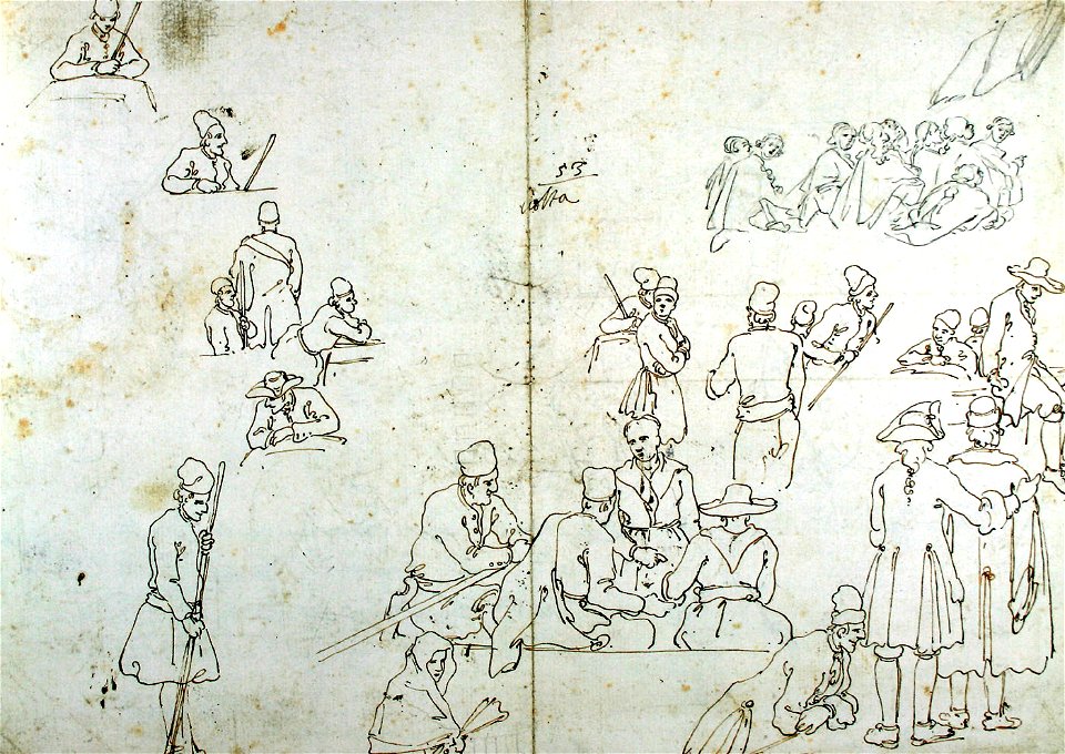 Bellotto Bernardo - Figure studies - Kupferstichkabinett Berlin KdZ 16079