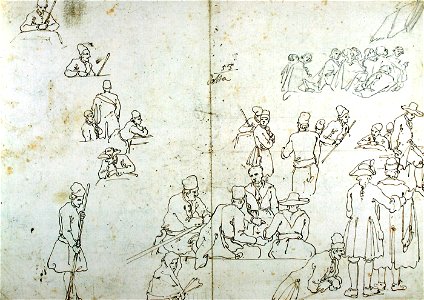 Bellotto Bernardo - Figure studies - Kupferstichkabinett Berlin KdZ 16079