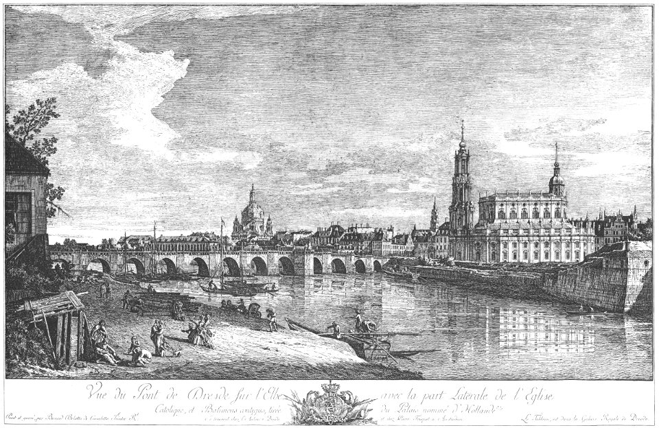 Bellotto Radierung Elbbrücke