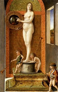 Bellini, Giovanni -- Four Allegories ... Prudence - c. 1490. Free illustration for personal and commercial use.