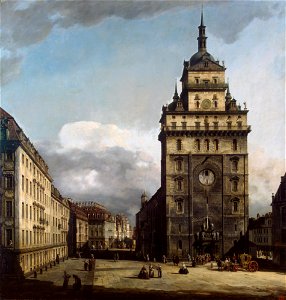 Bellotto - Square with the Kreuz Kirche in Dresden, 1751, ГЭ-203