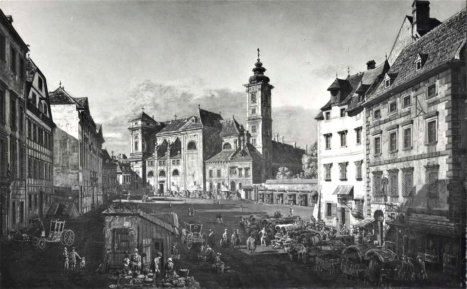 Bellotto - Veduta di Vienna con piazza Freyung, inv. W.F. 115