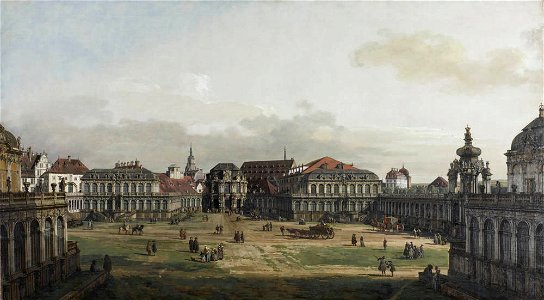 Bellotto - Der Zwingerhof in Dresden, 1751-52, Gal.-Nr. 629