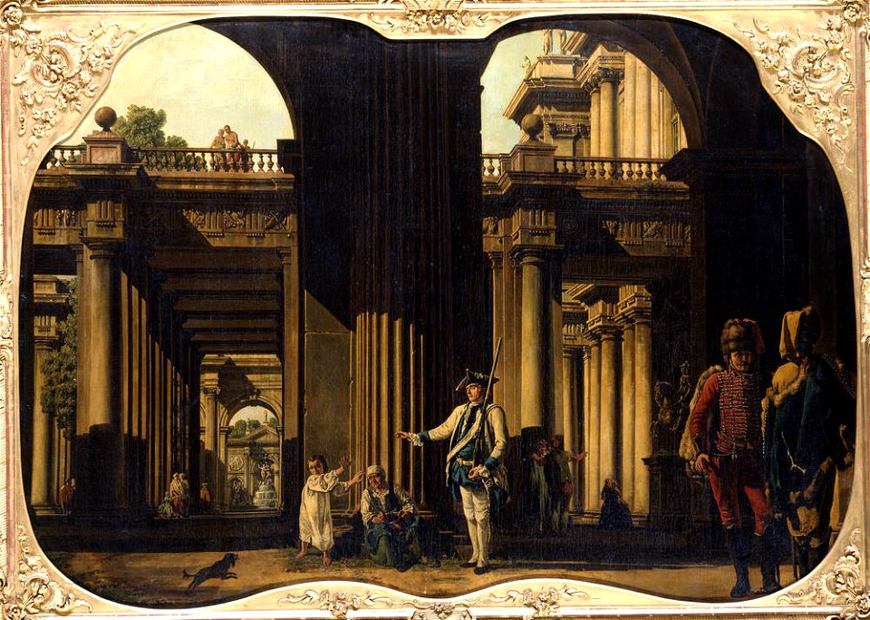 Bellotto - Halle im Palasthof, Um 1762, Gal.-Nr. 635