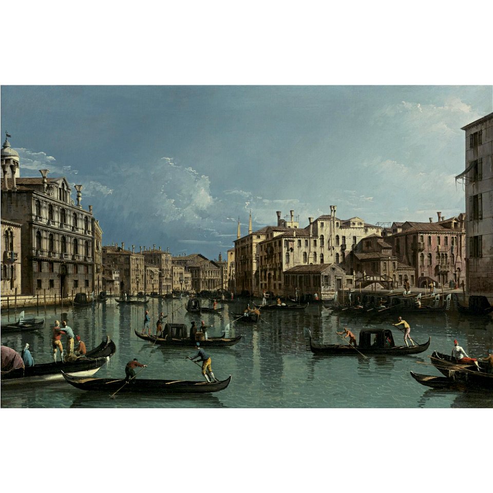Bellotto - THE GRAND CANAL, LOOKING NORTH FROM THE PALAZZO CONTARINI DAGLI SCRIGNI TO THE PALAZZO REZZONICO, lot.62