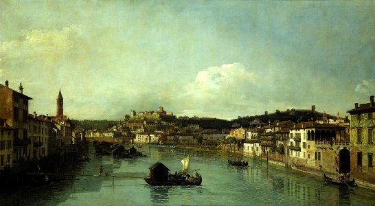 Bellotto - Die Etsch in Verona, 1745-47, Gal.-Nr. 604