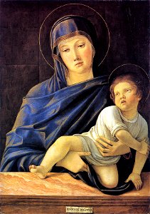 Giovanni Bellini Lochis Madonna. Free illustration for personal and commercial use.