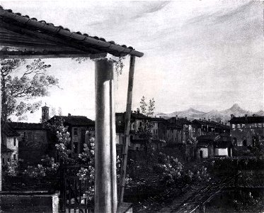 Bellotto - Veduta di un villaggio lombardo, 1740 ca. - 1745 ca., Asta Il Ponte, Milano