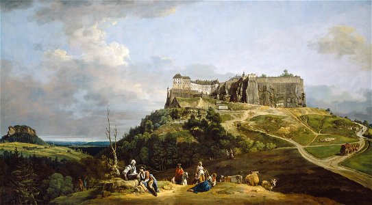 Bernardo Bellotto, il Canaletto - Festung Königstein (National Gallery of Art)