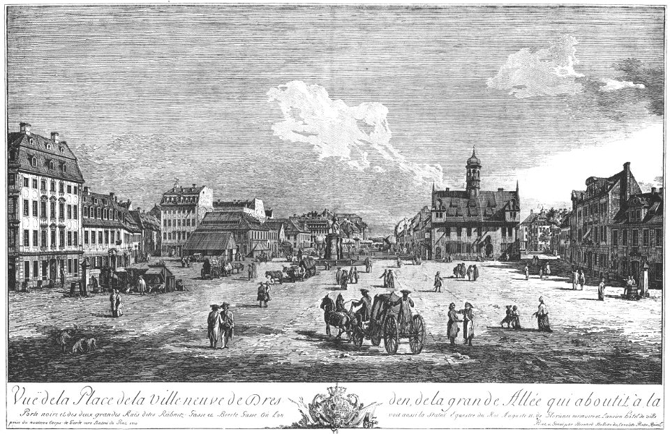 Bellotto Radierung Neustädter Markt