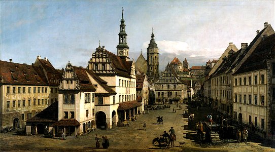Bellotto - Der Marktplatz von Pirna, um 1753-54, Gal.-Nr. 623