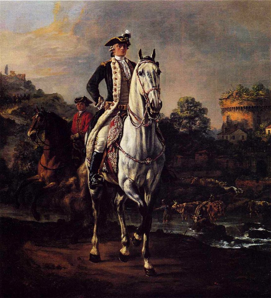 Bellotto - Ritratto equestre del paggio Gintowt, 1773, Asta Sotheby's, Monaco