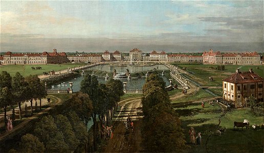 Bellotto Schloss-Nymphenburg Stadtseite