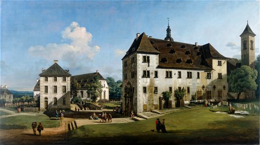 Bellotto - The Fortress of Königstein Courtyard with the Magdalenenburg, 1756-1758, 1983.806