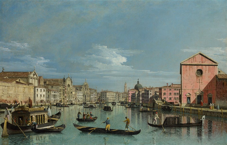Bellotto - Venice- The Grand Canal facing Santa Croce