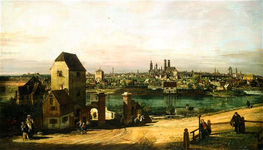 Bernardo Bellotto, il Canaletto - Vista di Monaco di Baviera