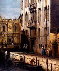 Bernardo Bellotto, il Canaletto - Rio dei Mendicanti with the Scuola di San Marco (detail) - WGA01811