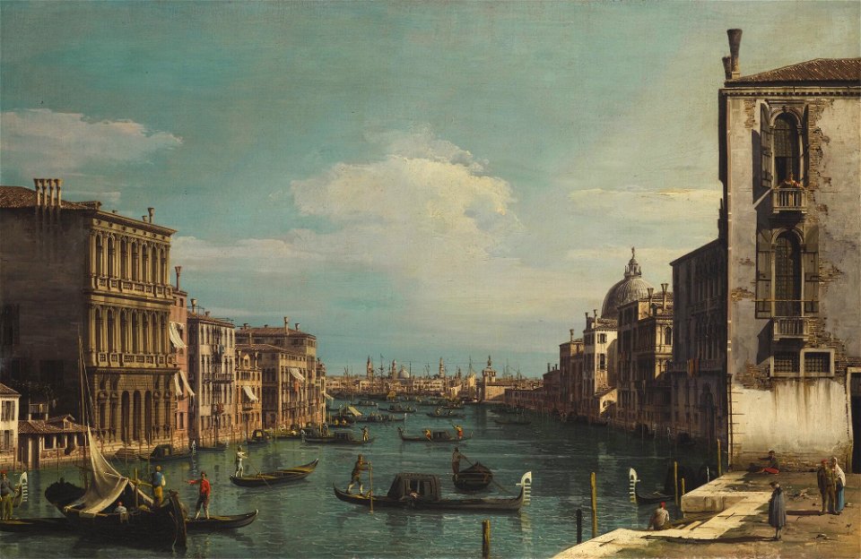 Bellotto - VENICE, A VIEW OF THE GRAND CANAL LOOKING EAST FROM THE CAMPO DI SAN VIO, TO THE LEFT THE PALAZZO CORRER, lot.50