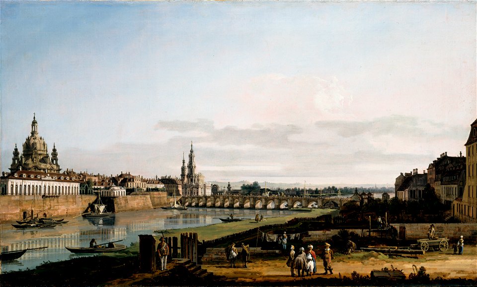 Dresden from the Right Bank of the Elbe, above the Augustus Bridge P273