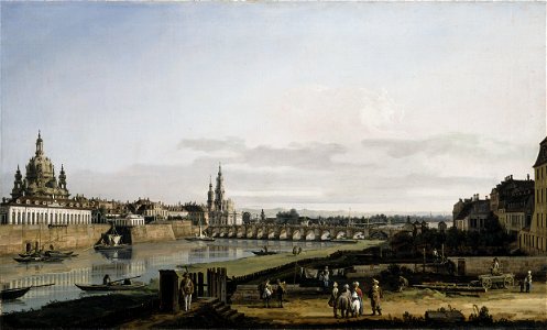 Dresden from the Right Bank of the Elbe, above the Augustus Bridge P273