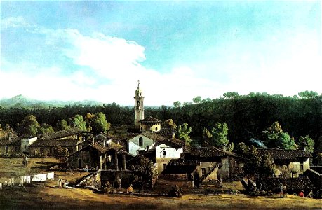 Bellotto - View of Gazzada. Free illustration for personal and commercial use.