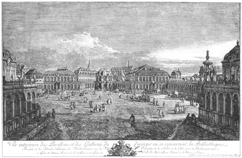 Bellotto Radierung Zwingerhof