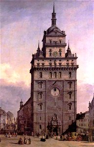 Bellotto Bernardo (1720-1780) Kreuzkirche in Dresden, Ausschnitt